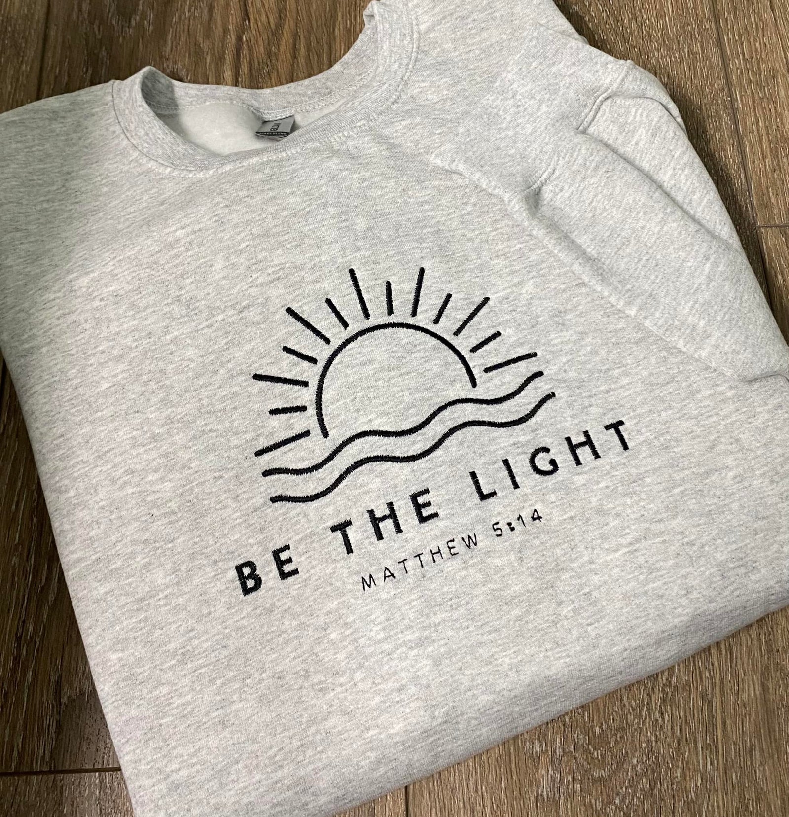 Embroidered Be the Light Sweatshirt